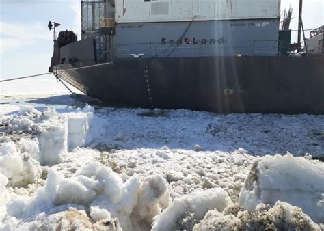 Resolve Marine Frees Ice Bound Grounded Platform Barge Off Alaska
