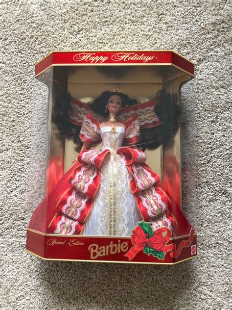 10th Anniversary Happy Holidays Barbie Never Opened Brand New In Box Made In 1997 By Mattel