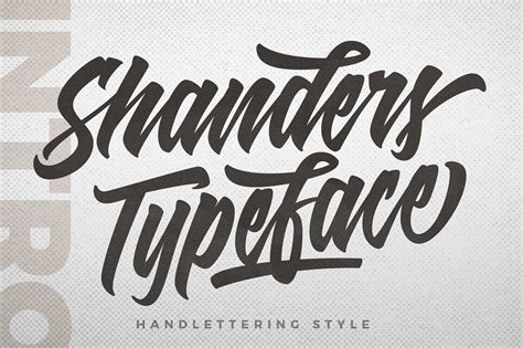Shanders Hand Lettering Fonts - Mockup Free Downloads