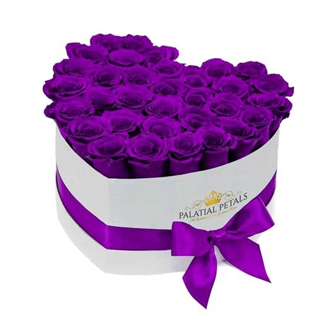 Unfortunately, flowers don't last forever. Purple Roses That Last A Year - Love Heart Rose Box