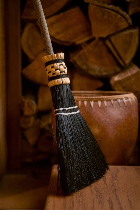 Handcrafted Hearth Broom Black Fireplace Tool Folk Art Etsy