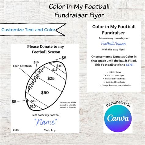 Football Fundraiser Etsy