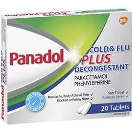 Panadol cold + flu night caplets can be used for how to use panadol cold+flu night: Panadol Paracetamol Cold + Flu Plus Decongestant 20 pack ...