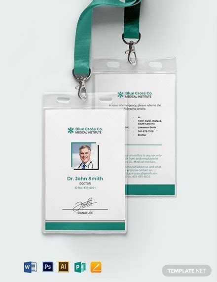 An identification card is probably one of the most important tools for security and safety. 10+ Doctor ID Card Templates - MS Word, Publisher ...