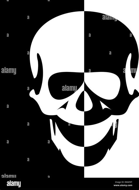 Illustration Blak And White Skull Stock Vector Image And Art Alamy