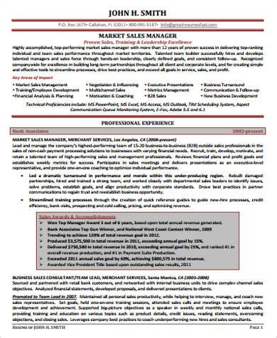 (3) eager to develop and inspire xyz's sales team to exceed customer expectations and sales goals. FREE 9+ Sample Marketing Resume Templates in MS Word | PDF