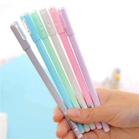 Cute Gel Pen Frosted Plastic Kawaii Pens 05mm Lovely Macaron Color