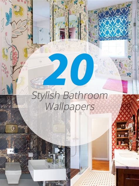20 Designs Of Stylish Bathroom Wallpapers Home Design Lover