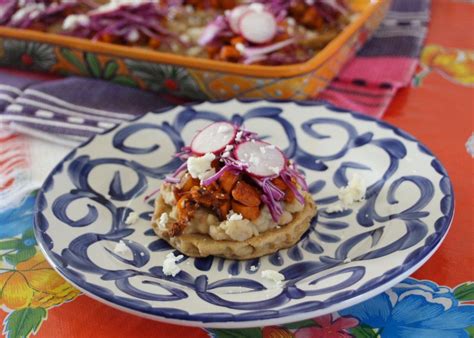 Vegetarian Breakfast Sopes With Sweet Potatoes Soyrizo And Beans