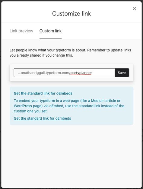 Customize Your Link Settings And Meta Information Help Center Typeform
