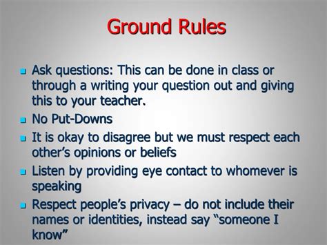 PPT Ground Rules PowerPoint Presentation Free Download ID