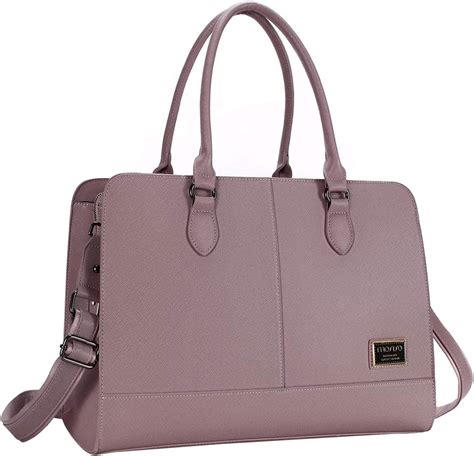 Mosiso Women Laptop Tote Bag 15 16 Inch 3 Layer Compartments Purple