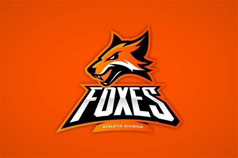 Download this vector minimalistic fox head logo vector illustration now. Fox mascot sport logo design | Custom-Designed ...