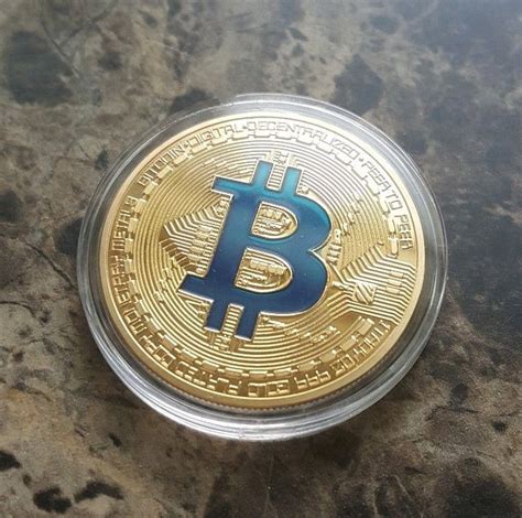 1oz 24k Gold Plated Copper Physical Bitcoin Crypto Coin Round Free