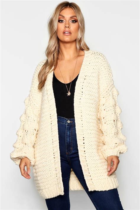 Plus Oversized Hand Knitted Chunky Cardigan Chunky Sweater Cardigan
