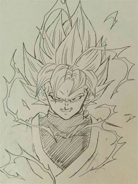 Desenho Goku Black Dibujo De Goku Goku Dibujo A Lapiz Personajes De