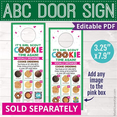 Printable ABC Girl Scout Cookie Menu X Editable Etsy UK