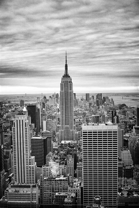 Black And White Photo Of New York Skyline Photograph By Dave Beckerman