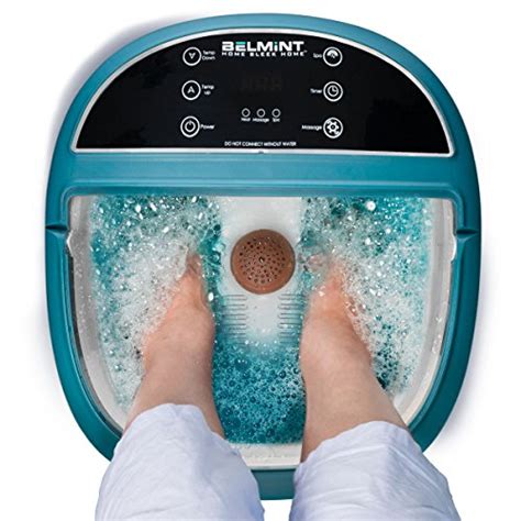 Belmint Foot Spa Massager Machine With Heat Function O2 Bubbles Massage 6 Pressure Node