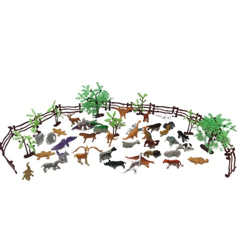 60 Animals Figure Mini Jungle Animals Toys Setvalefortoy Realistic