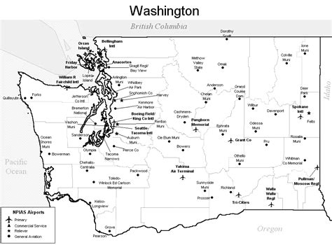 Washington Airport Map Washington Airports