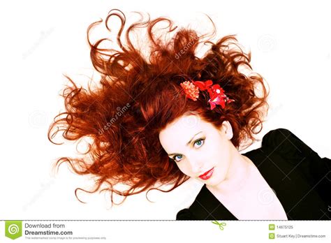 Red Head Beautiful Woman Stock Image Image Of Lips