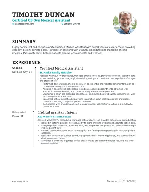 5 Ob Gyn Medical Assistant Resume Examples Guide For 2024