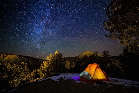Starry Night Camping Experience Hd Wallpaper
