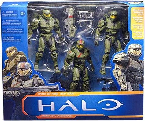 Mcfarlane Toys Halo Reach 10th Anniversary Series 2 Spirit Of Fire Red Team Action Figure 3 Pack