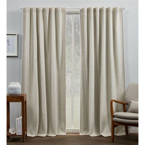 Unbranded Marabel Linenwhite Blackout Hidden Tab Top Curtain Panel 54