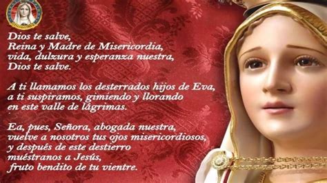 Salve Regina Oracion A La Virgen Maria Dios Te Salve Reina Dios Te
