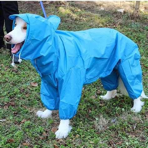 Big Large Dog Raincoat For Golden Retriever Labrador Pitbull Waterproof