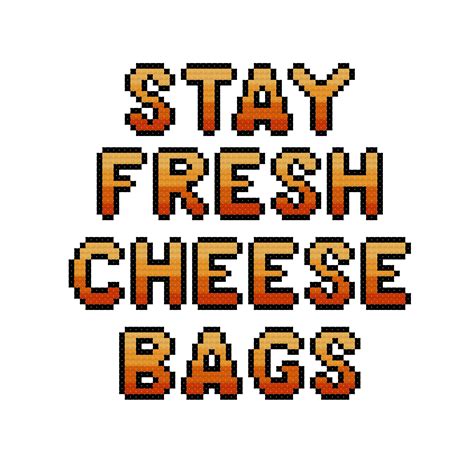 Stay Fresh Cheese Bags Cross Stitch Pattern Pdf Pattern Etsy