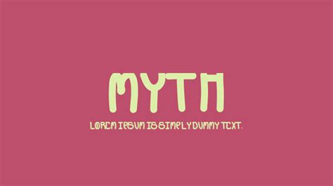 Myth Font Download Free For Desktop And Webfont