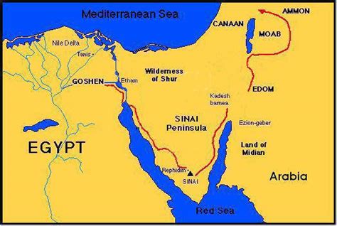 The Sinai Peninsula Map ~ Ancient Egypt Facts