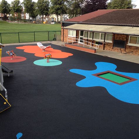 Playground Safety Surfacing Wet Pour Rubber Playground Rubber Surfaces Impact Absorbing