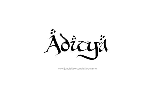 Aditya Name Tattoo Designs