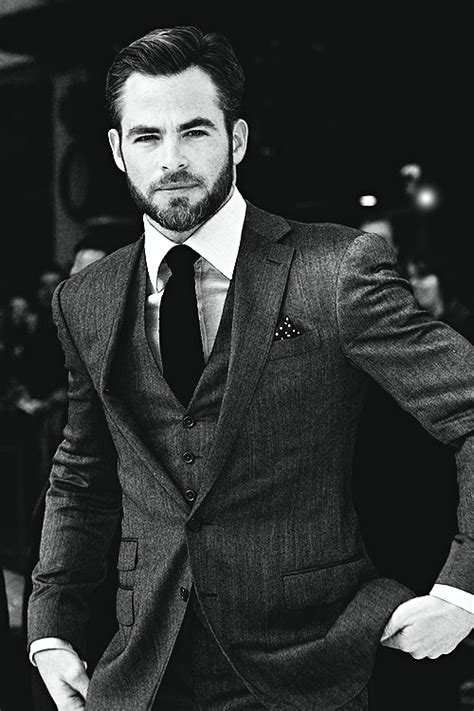 Attractive Bearded Men Wearing Suits