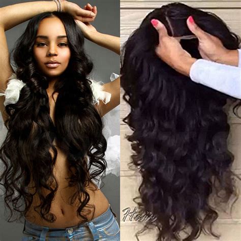 Real Brazilian Virgin Human Hair Full Front Lace Wigs