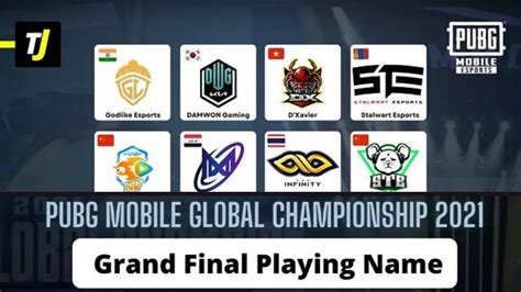 All Qualified Team Name In Pmgc 2021 Grand Final Pubg Mobile Global