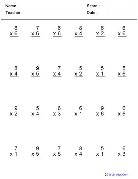 Teacher recommended · no commitment · learn on any device Free printable math drills, LETS YOU CREATE NEW SHEETS ...