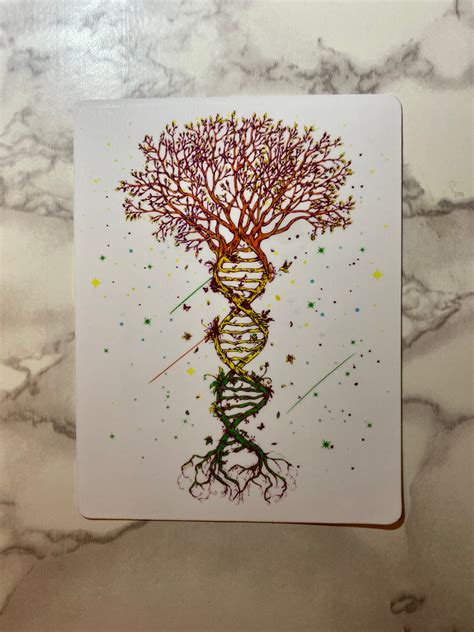 Dna Tree Sticker Tree Of Life Etsy