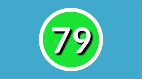 79 Seventy Nine Percent Number Circle Pie Diagram Chart Animated Stock