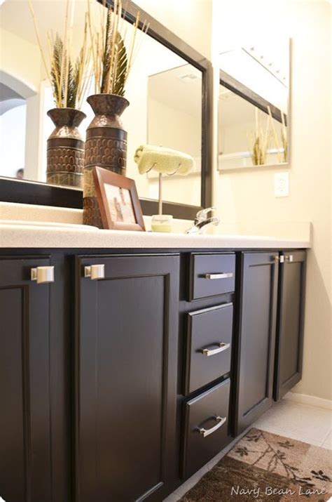Although bathroom vanities are available in a variety of finishes, you don't have to settle for a look that someone else created. Navy Bean Lane: Black Bathroom & Laundry Room Cabinets ...