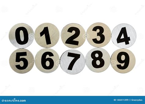 Set Of Metal Numbers Stock Image Image Of Engineering 144411399