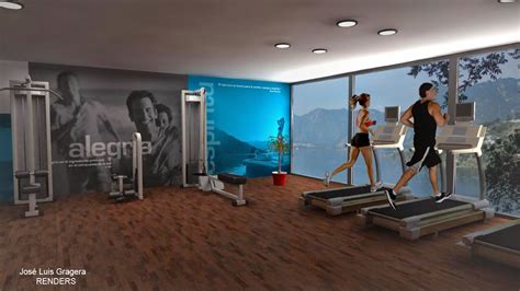 Render Y Modelado En 3d Gimnasio 3d