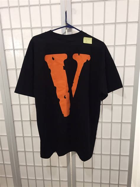 Vlone Vlone Friends T Shirt Black X Orange Grailed