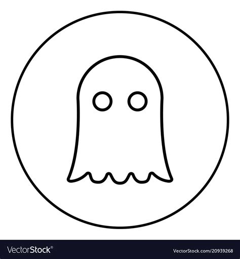 Ghost Icon Black Color Simple Image Royalty Free Vector