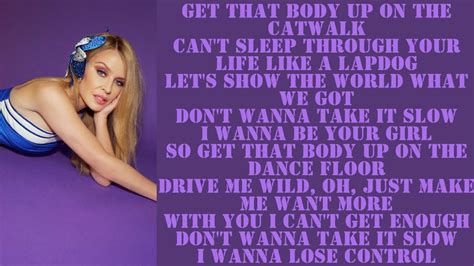 Kylie Minogue ~ Miss A Thing ~ Lyrics Youtube