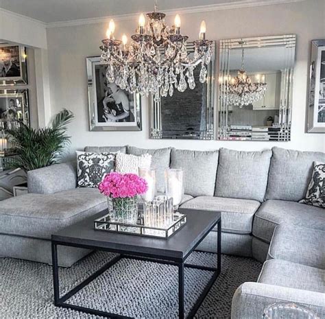 Gorgeous Glam Grey Living Room Glamorous Living Room
